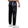 imageWULFUL Mens Metallic 70s Disco Costume Sequin Party Jogger PantsMetallicblack