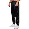 imageWULFUL Mens Metallic 70s Disco Costume Sequin Party Jogger PantsMetallicblack