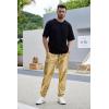 imageWULFUL Mens Metallic 70s Disco Costume Sequin Party Jogger PantsMetallicgold