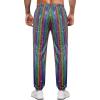 imageWULFUL Mens Metallic 70s Disco Costume Sequin Party Jogger PantsMulticoloured