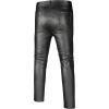 imageWULFUL Mens Night Club Party Gold Leather Pants Metallic Straight Leg Bottoms Disco Halloween Costume