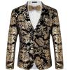 imageWULFUL Mens Suit 3 Piece Slim Fit One Button Solid Blazer Jacket Vest Pants Set