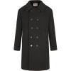 imageWULFUL Boys Double Breasted Wool Trench Coat Winter Pea CoatBlack