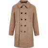 imageWULFUL Boys Double Breasted Wool Trench Coat Winter Pea CoatBrown