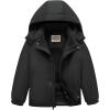 imageWULFUL Boys Waterproof Ski Jacket Kids Winter Snow Coat OutdoorBlack
