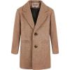 imageWULFUL Boys Wool Coat Single Breasted Trench Coat Winter Pea CoatBrown