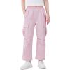 imageWULFUL Girls Cargo Pants Lightweight Wide Leg Streetwear with Pockets Kids Jogger Trouser 616 YearsPink