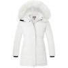 imageWULFUL Girls Winter Long Coats Hooded Parka Kids Warm Puffer JacketWhite