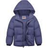 imageWULFUL Kids Boys Winter Coat Hooded Puffer Windbreaker Warm Cotton Jacket Parka Down Outdoor CoatsNavy