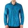 imageWULFUL Men Dress Shirt Sequins Long Sleeve Button Down Shirt Luxury Disco Party Nightclub Christmas Prom CostumeBlue 0175