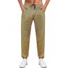 imageWULFUL Mens Metallic 70s Disco Costume Sequin Party Jogger PantsGold