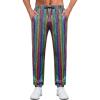 imageWULFUL Mens Metallic 70s Disco Costume Sequin Party Jogger PantsMulticoloured