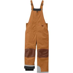 imageWULFUL Kids Waterproof Ski Bib Boys Girls Winter Snow PantsBrown