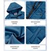 imageWULFUL Kids Boys Winter Coat Hooded Puffer Windbreaker Warm Cotton Jacket Parka Down Outdoor CoatsLight Navy