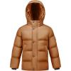 imageWULFUL Kids Boys Winter Coat Hooded Puffer Windbreaker Warm Cotton Jacket Parka Down Outdoor CoatsOrange