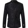 imageWULFUL Mens 3 Piece Suits Slim Fit Tuxedo Suit Set One Button Shawl Lapel Blazer Jacket Vest Pants Set for Prom BusinessBlackc007