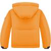 imageWULFUL Kids Waterproof Ski Jacket Warm Fleece Hooded Boys and Girls Winter Snow Coat OutwearWindproof RainCoatOrange