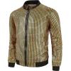 imageWULFUL Kids Boys Varsity Bomber Jacket 70s Disco Costume Party Sequin Metallic JacketsGold