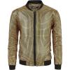 imageWULFUL Kids Boys Varsity Bomber Jacket 70s Disco Costume Party Sequin Metallic JacketsGold
