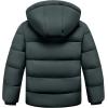 imageWULFUL Kids Boys Winter Coat Detachable Hat Puffer Windbreaker Warm Cotton Jacket Parka Down Outdoor CoatsDark Gray