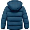 imageWULFUL Kids Boys Winter Coat Detachable Hat Puffer Windbreaker Warm Cotton Jacket Parka Down Outdoor CoatsLight Navy