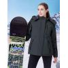 imageWULFUL Womens Waterproof Ski Jacket Warm Winter Coats Windproof Winter Jackets for Women Fleece Lined Windbreaker with HoodDark Greyn2