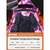 imageWULFUL Womens Waterproof Ski Jacket Warm Winter Coats Windproof Winter Jackets for Women Fleece Lined Windbreaker with HoodDigital Printing03
