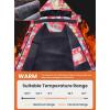 imageWULFUL Womens Waterproof Ski Jacket Warm Winter Coats Windproof Winter Jackets for Women Fleece Lined Windbreaker with HoodDigital Printing04