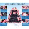 imageWULFUL Womens Waterproof Ski Jacket Warm Winter Coats Windproof Winter Jackets for Women Fleece Lined Windbreaker with HoodDigital Printing04