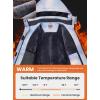 imageWULFUL Womens Waterproof Ski Jacket Warm Winter Coats Windproof Winter Jackets for Women Fleece Lined Windbreaker with HoodDigital Printing06