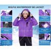 imageWULFUL Womens Waterproof Ski Jacket Warm Winter Coats Windproof Winter Jackets for Women Fleece Lined Windbreaker with HoodPurple