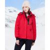 imageWULFUL Womens Waterproof Ski Jacket Warm Winter Coats Windproof Winter Jackets for Women Fleece Lined Windbreaker with HoodRed