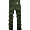 imageWULFUL Mens Slim Fit Skinny Stretch Comfy Jeans Denim PantsArmy Green