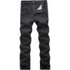 imageWULFUL Mens Slim Fit Skinny Stretch Comfy Jeans Denim PantsBlack Grey