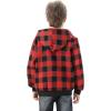 imageWULFUL Boys Flannel Fleece Jackets Plaid Sherpa Hoodie Zip Up Winter Coat 514 YearsRed 798