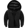 imageWULFUL Boys Flannel Fleece Jackets Plaid Sherpa Hoodie Zip Up Winter Coat 514 YearsBlack