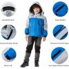 imageWULFUL Boys Waterproof Ski Jackets Warm Fleece Lined Hooded Winter Snow CoatBlue Greynew