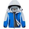 imageWULFUL Boys Waterproof Ski Jackets Warm Fleece Lined Hooded Winter Snow CoatBlue Greynew