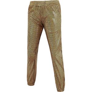 imageWULFUL Kids Boys Metallic 70s Disco Costume Sequin Party Jogger PantsGold0282