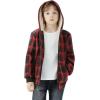imageWULFUL Boys Flannel Fleece Jackets Plaid Sherpa Hoodie Zip Up Winter Coat 514 YearsRed 711