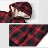 imageWULFUL Boys Flannel Fleece Jackets Plaid Sherpa Hoodie Zip Up Winter Coat 514 YearsRed 711