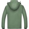 imageWULFUL Mens Ski Jackets Warm Winter Snow Windbreaker Resistant Snowboard Fleece Coat Mountain Waterproof Parka with Hood Army Green XXLarge