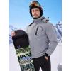 imageWULFUL Mens Ski Jackets Warm Winter Snow Windbreaker Resistant Snowboard Fleece Coat Mountain Waterproof Parka with Hood Gray XLarge