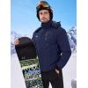 imageWULFUL Mens Ski Jackets Warm Winter Snow Windbreaker Resistant Snowboard Fleece Coat Mountain Waterproof Parka with Hood Navy XXLarge