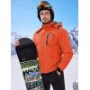 imageWULFUL Mens Ski Jackets Warm Winter Snow Windbreaker Resistant Snowboard Fleece Coat Mountain Waterproof Parka with Hood Orange XLarge