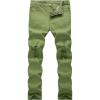 imageWULFUL Mens Ripped Jeans Slim Fit Skinny Stretch Comfy Denim Jeans PantsLight Greenbs04