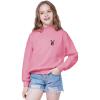 imageWULFUL Girls Casual Crew neck Sweatshirts Long Sleeve Fashion Pullovers for Teen GirlsPink