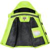 imageWULFUL Boys Winter Waterproof Ski Coat Kids Thick Fleece Snow Jacket Outdoor Windproof CoatGreen
