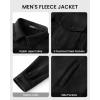 imageWULFUL Mens Flannel Fleece Jackets Sherpa Lined Shirt Jacket Plaid Jackets Shacket Winter Outerwear WarmBlack