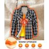 imageWULFUL Mens Flannel Fleece Jackets Sherpa Lined Shirt Jacket Plaid Jackets Shacket Winter Outerwear WarmBlack758